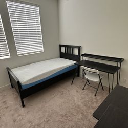 Entire Twin bed And Table