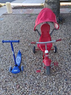 Kids bike and scooter