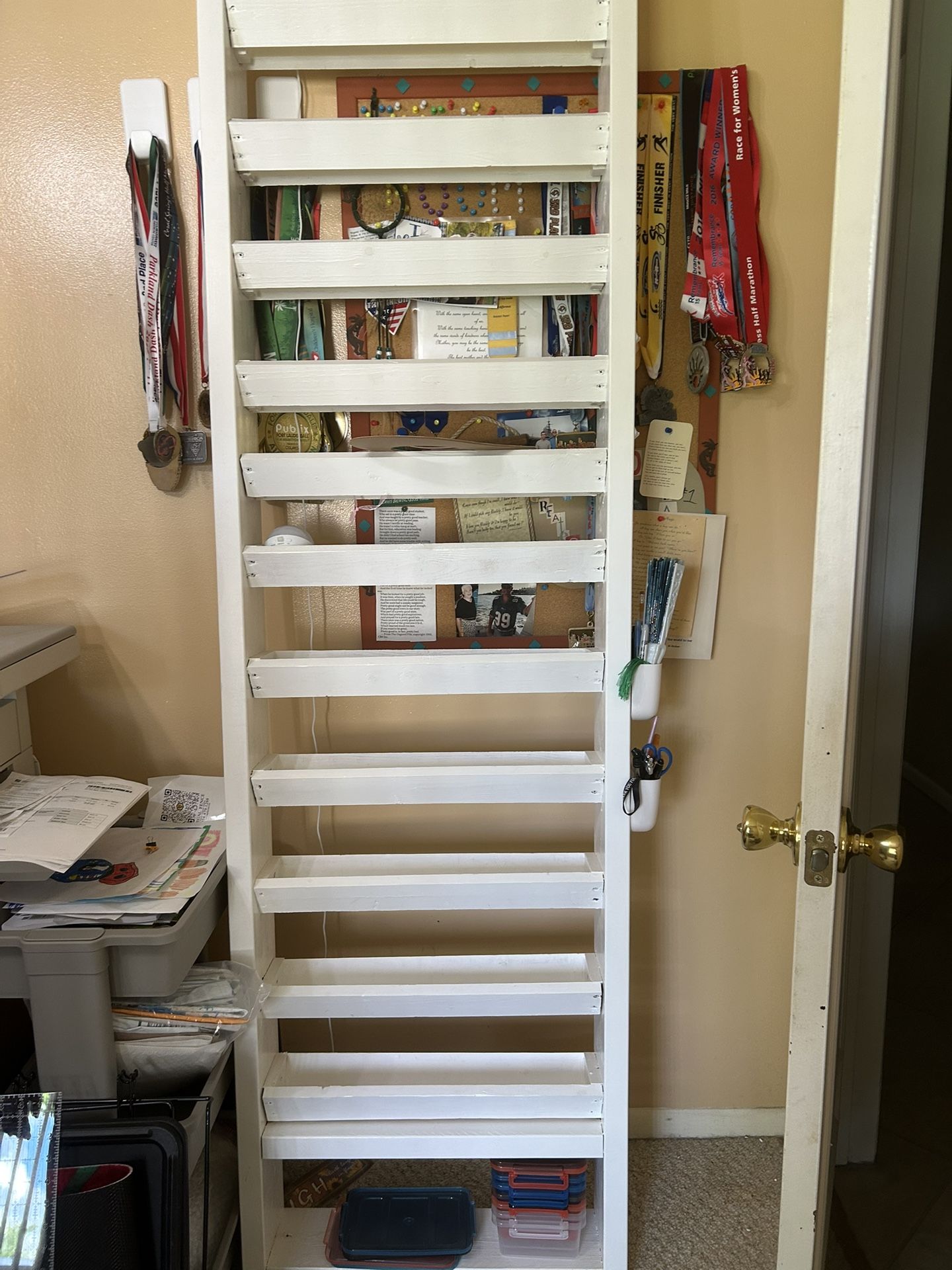 Storage For Craft Ribbon Rolls