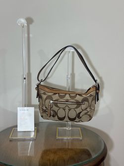 Vintage Brown Signature Coach Shoulder Bag
