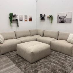 Cream Modular Sectional Couch - Free Delivery