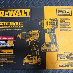 dwalt atomic 20 v max brushless 2 tool combo kit