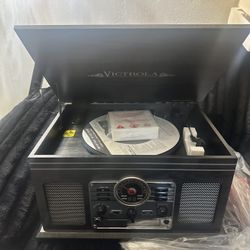 Victrola The Quincy 6-in-1 Bluetooth Record Player & Multimedia