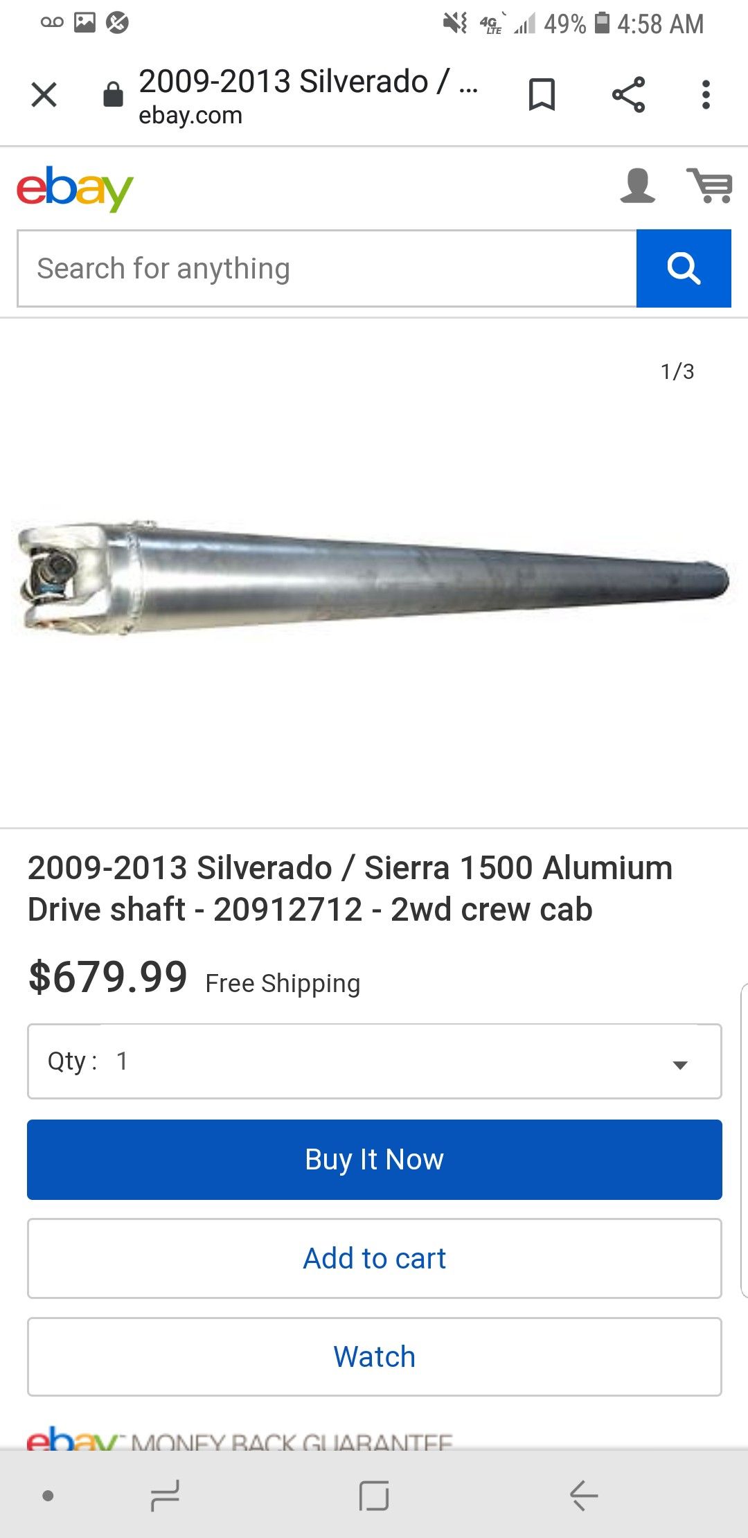 2009-2013 GMC/CHEVROLET DRIVESHAFT