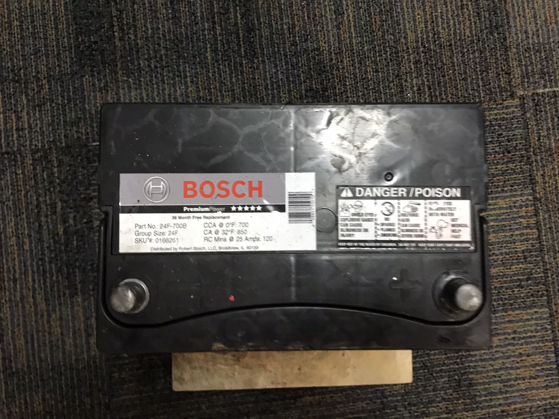 2019 BOSCH CAR BATTERY part#:24F