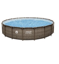 Coleman Power Steel 18 ft. × 48 in. Round Metal Frame Above Ground Pool Set