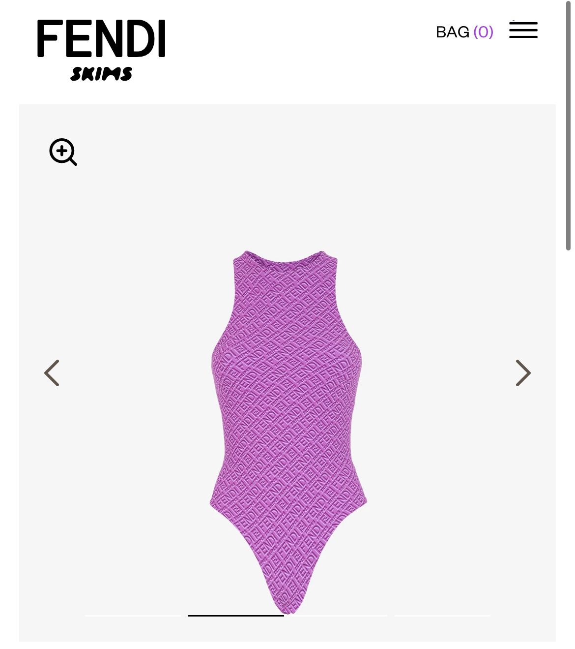 Fendi X Skims High Neck Body Suit large 