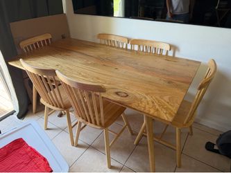 Wood Table And Chairs