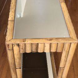 Bamboo Glass Table 44L x 16W x 32H