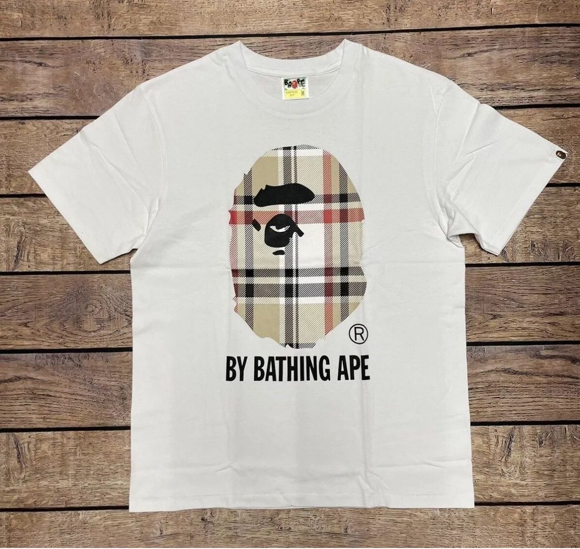 A Bathing Ape BAPE x Burberry T-Shirt White| Free Shipping