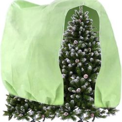 NEW Plant Covers Freeze Protection – 2 Pack 95"x95" Extra Large Frost Blankets for Outdoor Plants, 2.4oz Heavy-Duty Tree Covers with Zipper & Drawstri
