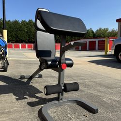 Eagle Fitness Weight Bench With Curl Attachment. 