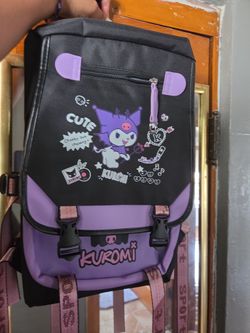 Kuromi Backpack Black and Purple