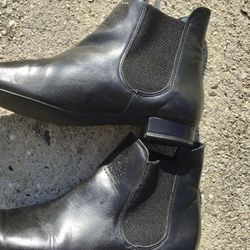 French Made Black Leather Women’s Boots Size 8 Stephane Gotard Preowned