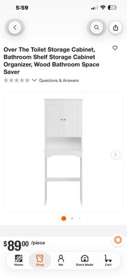 Over The Toilet Storage Cabinet