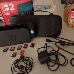 Nintendo Switch 2 With Games Charger And Accessories 