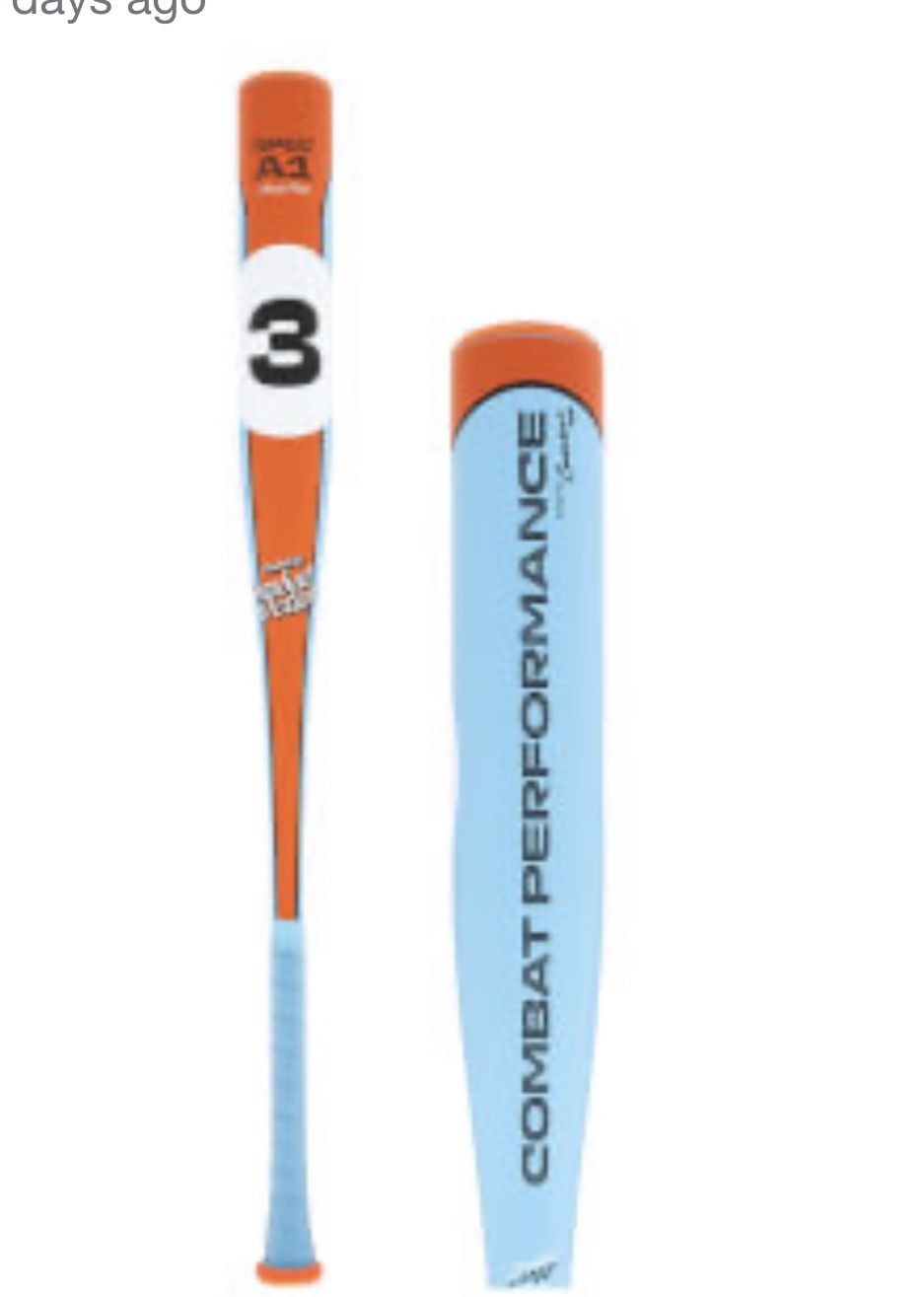 Unreleased Combat Mfg Spec A1 Gulf Racer Bbcor Bat 32/29
