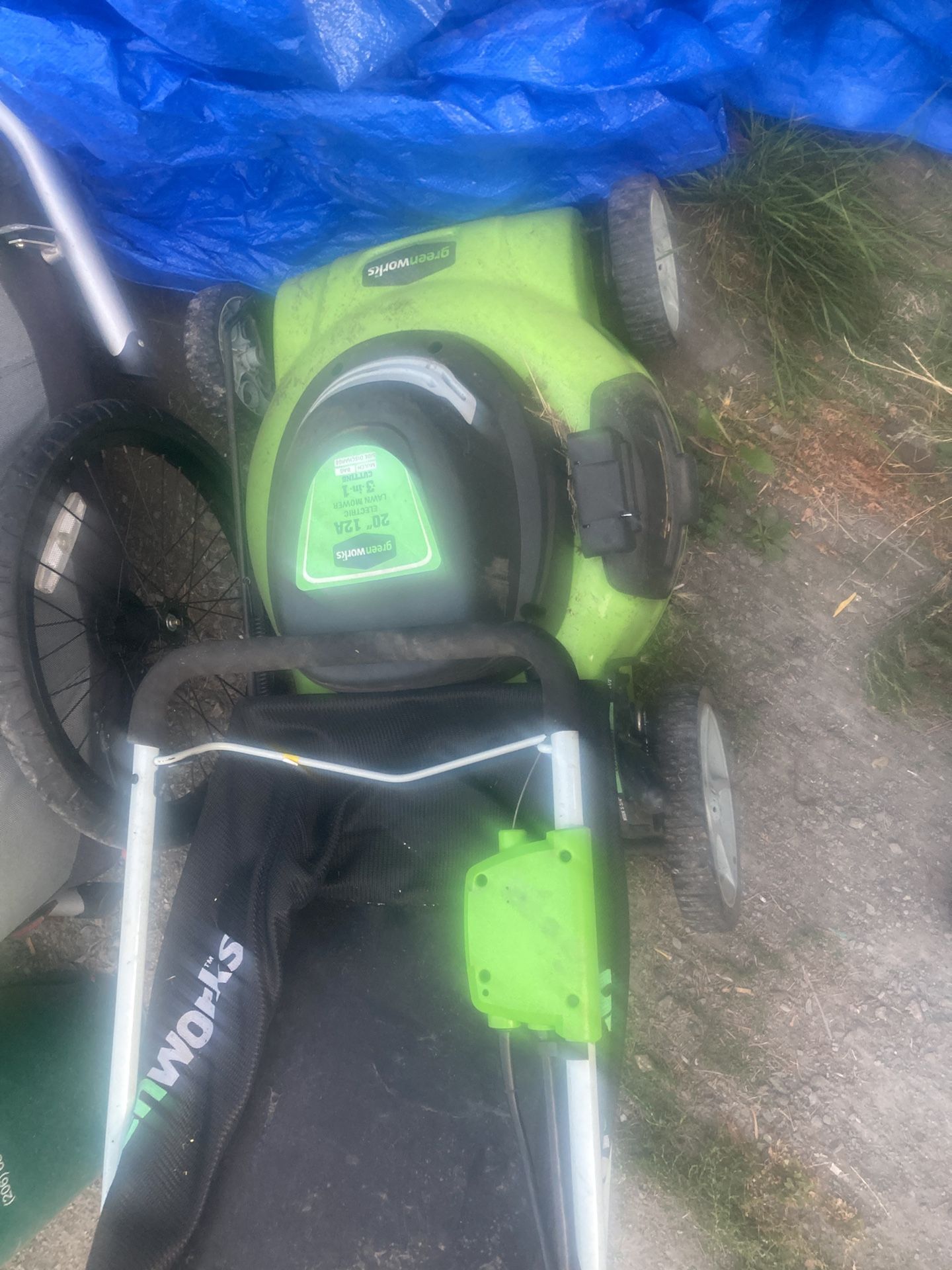 Corded Greenworks Mower Like New
