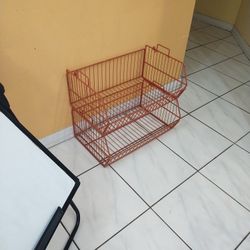 24x16x10 Red Wire Stacking Storage Shelving Baskets (15 FOR BOTH)