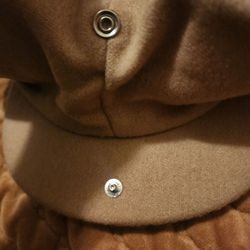Camel Wool Blend hat with Snap Closure