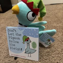 Don’t Let The Pigeon Drive The Sleigh Plush And Book