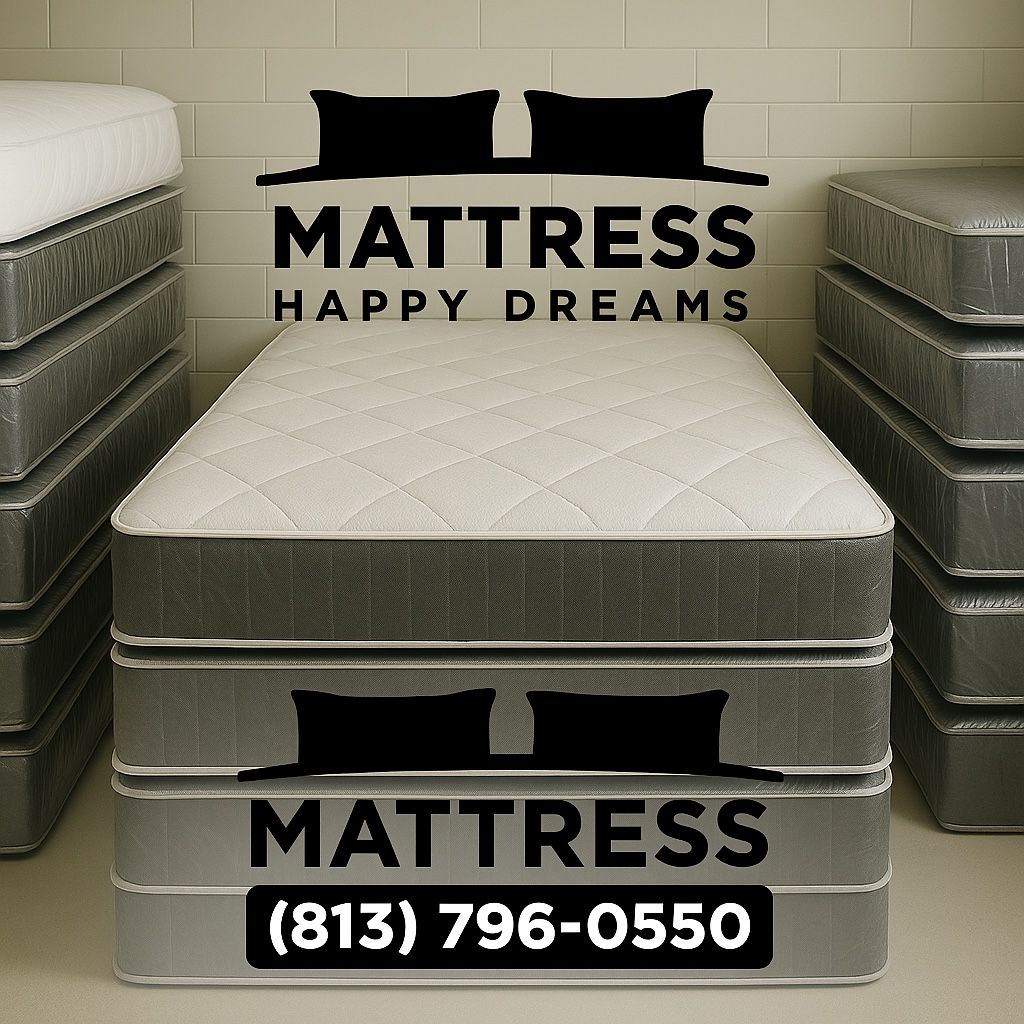 Queen Size Mattress Double Sided Of 10 Inches Thick New From Factory With its Plastic Also Available in Twin, Full or King Same Day Delivery