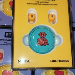 BT21 TWS Earphones Wireless Collect Line Friend Miniso Shooky Portable