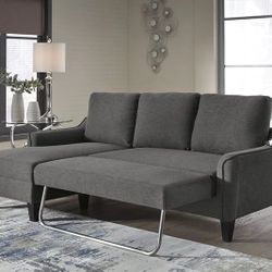 Jarreau Sofa Chaise Sleeper ASH Fast Delivery