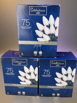 Celebrations LED C9 Cool White 75 ct String Christmas Lights 49 ft.