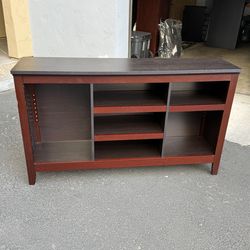 Threshold 32” Carson Horizontal TV Stand/Bookcase – Espresso (Missing 1 Shelf)