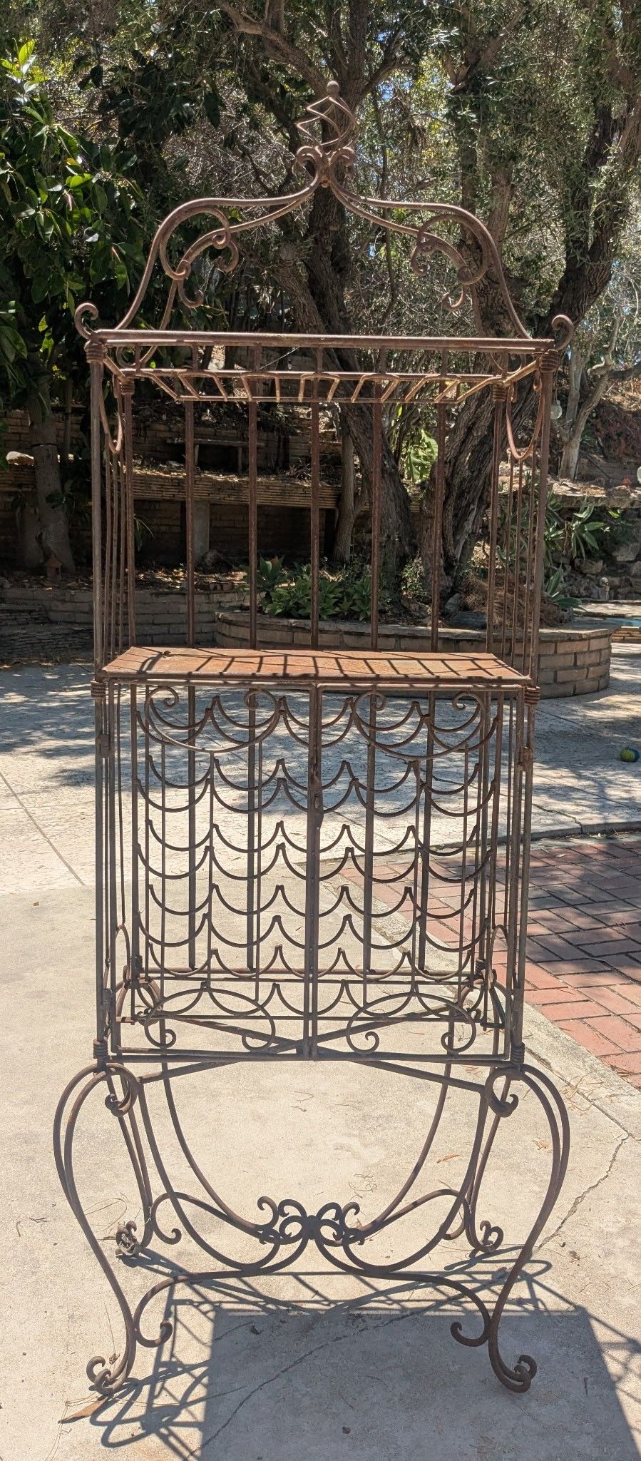 Wrought iron Wine Rack-$175