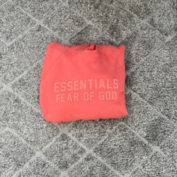 Brand New Fear of God Coral Pink Hoodie L Large Authentic Piece