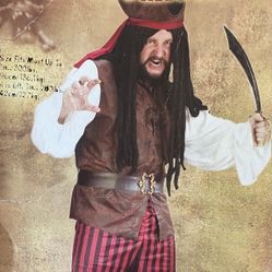 New Men’s Plus Size Buccaneer 🏴‍☠️ Pirate Costume 
