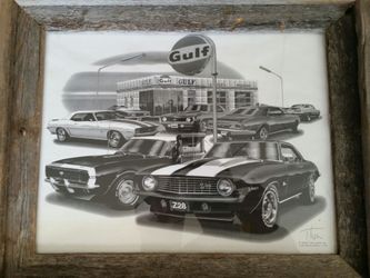 Camaro Pencil Drawing Print