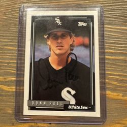 Don Pall Signed Baseball Card