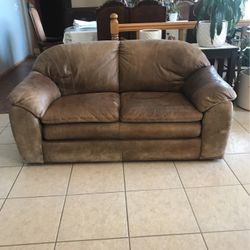 Brown Good Leather Sofa 