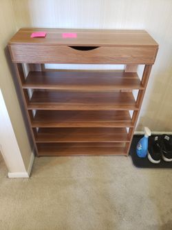 Wooden Shoe Rack With Cabinet 