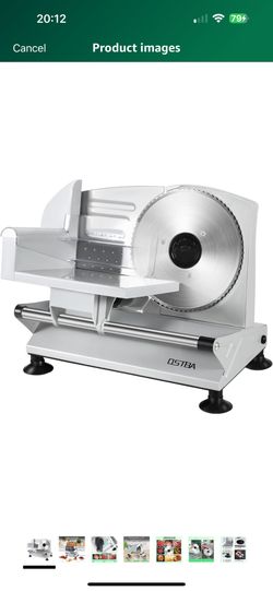 OSTBA Meat Slicer Machine for Home, Electric Deli Food Slicer with Removable 6.7” Stainless Steel Blades, 0-15mm Adjustable Thickness, Easy to Clean,
