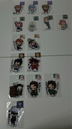 Official B Side Stickers from Japan (DBZ, Haikyu, Evangelion, Spy Family, Demon Slayer)
