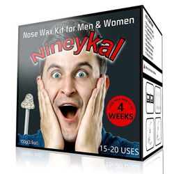 Nose Wax Kit 100g,30 Applicator, 15-20 USES,10 After Wax Wipes,10 Spatulas & 10 Mustache Protector,Nose Hair Wax for Men & Women,Easy & Painless