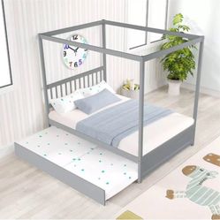 New Full Canopy Over Twin Bed Frame