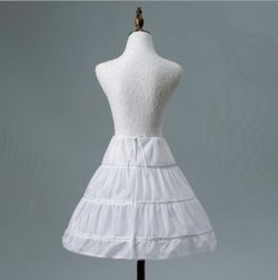 White Hoop Petticoat Crinoline Skirt