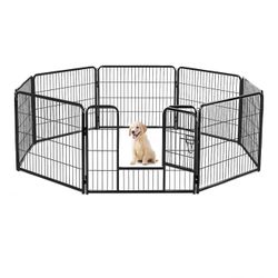 Sweetcrispy Dog Playpen Indoor - Pet Fence Exercise Pen for Yard