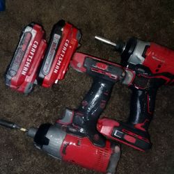 Craftsman Drills W/ Batteries 