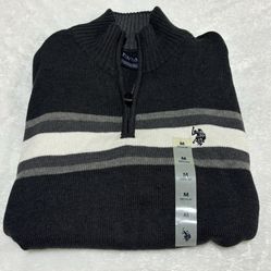 Men’s US Polo Association Qtr Zip Sweater- Medium