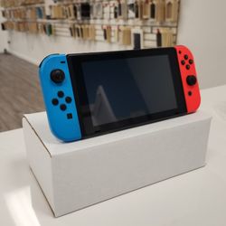 Nintendo Switch V2 With Neon Blue And Neo Red