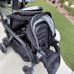 Graco double Duoglider click contact stroller in great condition 