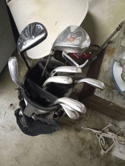Mixed Golf Club Set with Black Bag