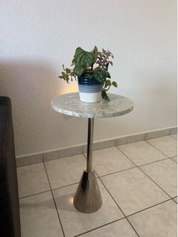 Round Marble Accent Table