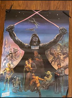 Star Wars EMPIRE STRIKES BACK 1980 Coca Cola Promo Poster Boris Vallejo 24"x33"